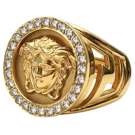 versace man.rings gold|Versace gold ring 18k price.